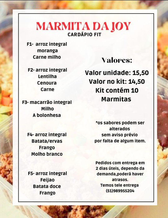 Cardápio Fit